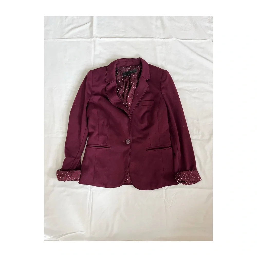 The Limited Burgundy Blazer - Picture 2 of 2